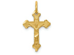 FJC Finejewelers 14k Yellow Gold Inri Bright Cut Crucifix Charm
