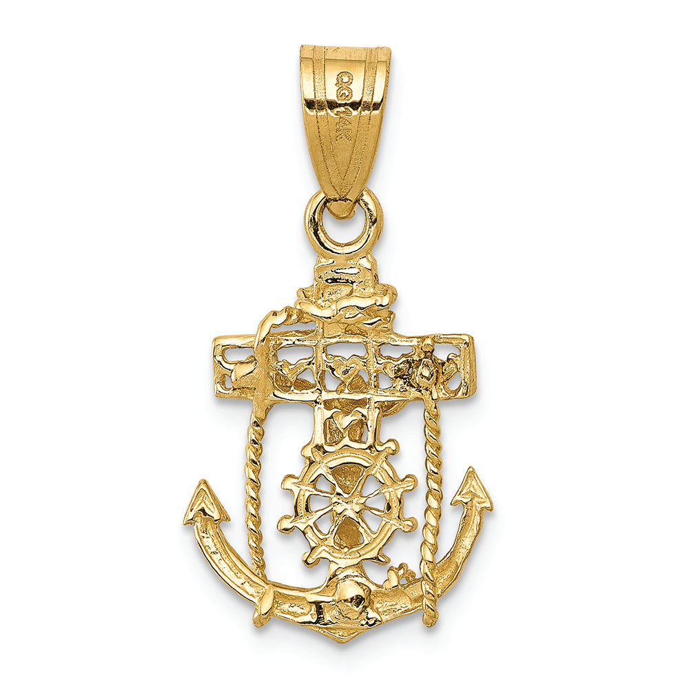 FJC Finejewelers 14k Yellow Gold Mariners Cross Charm