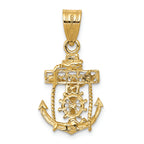 FJC Finejewelers 14k Yellow Gold Mariners Cross Charm