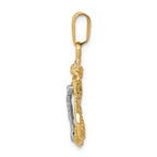 FJC Finejewelers 14k Two-tone Gold Mariners Cross Charm