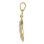 FJC Finejewelers 14k Two-tone Gold Mariners Cross Charm