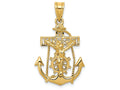 FJC Finejewelers 14k Yellow Gold Mariners Cross Charm