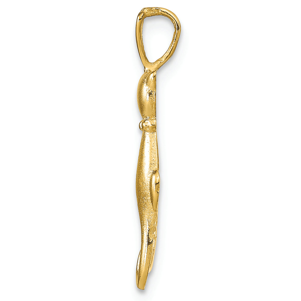 FJC Finejewelers 14k Yellow Gold Satin Polished Cats Charm