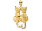 FJC Finejewelers 14k Yellow Gold Satin Polished Cats Charm