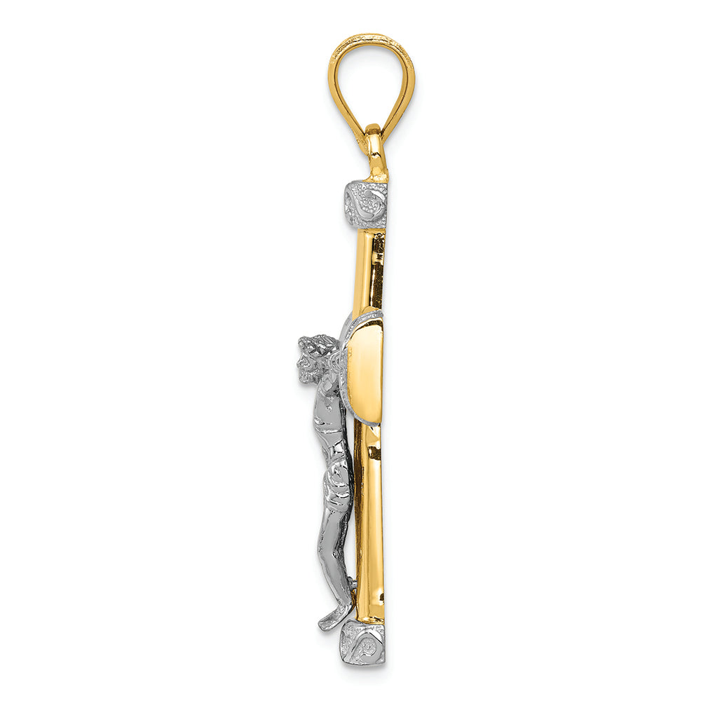 FJC Finejewelers 14k Two-tone Gold Crucifix Charm
