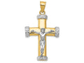 FJC Finejewelers 14k Two-tone Gold Crucifix Charm
