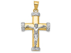FJC Finejewelers 14k Two-tone Gold Crucifix Charm