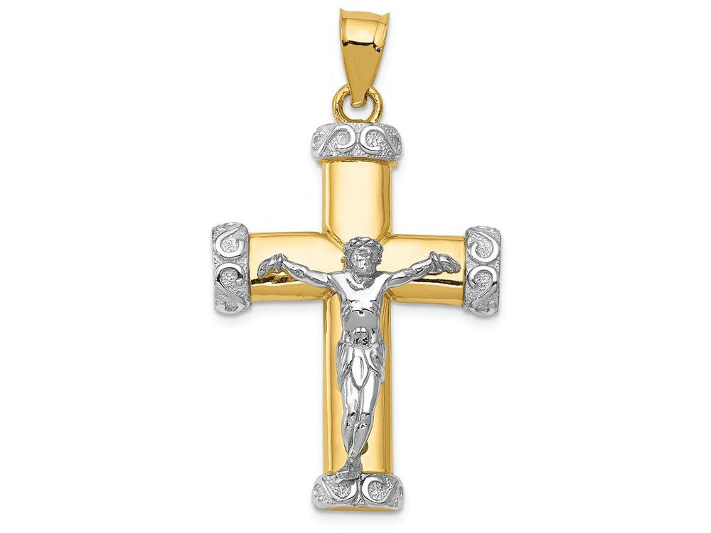 FJC Finejewelers 14k Two-tone Gold Crucifix Charm