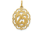 FJC Finejewelers 14k Yellow Gold # 25 In Oval Charm