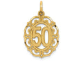 FJC Finejewelers 14k Yellow Gold #50 In Oval Charm