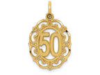 FJC Finejewelers 14k Yellow Gold #50 In Oval Charm