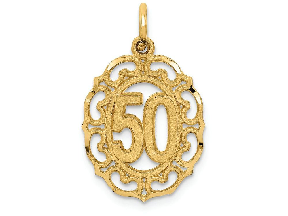 FJC Finejewelers 14k Yellow Gold #50 In Oval Charm