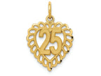 FJC Finejewelers 14k Yellow Gold 25 In A Heart Charm