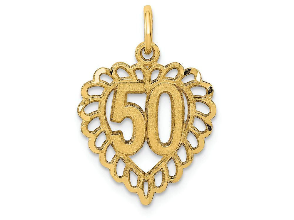 FJC Finejewelers 14k Yellow Gold 50 In Heart Charm