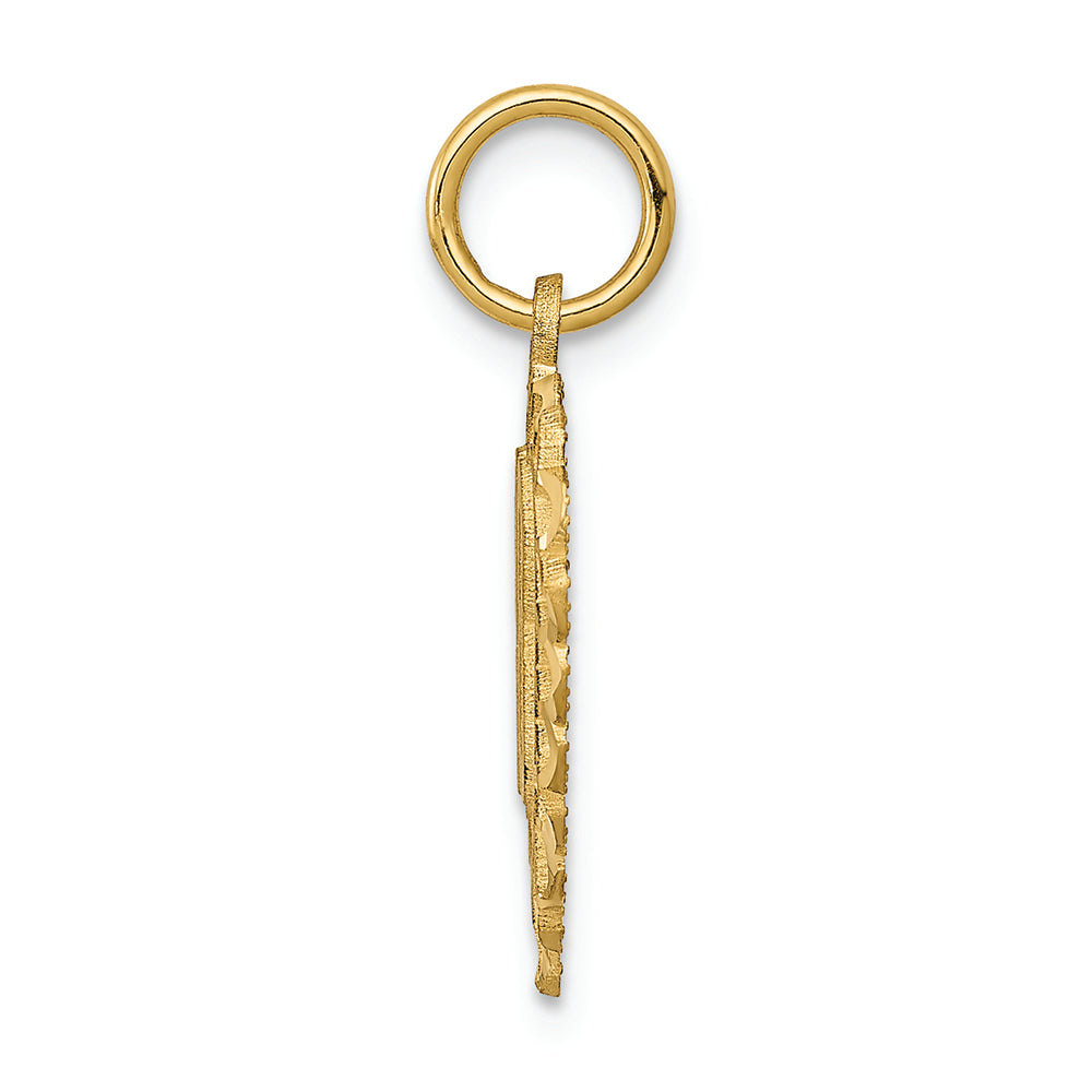 FJC Finejewelers 14k Yellow Gold 18th Heart Charm