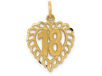 FJC Finejewelers 14k Yellow Gold 18th Heart Charm