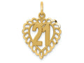 FJC Finejewelers 14k Yellow Gold 21 In Heart Charm