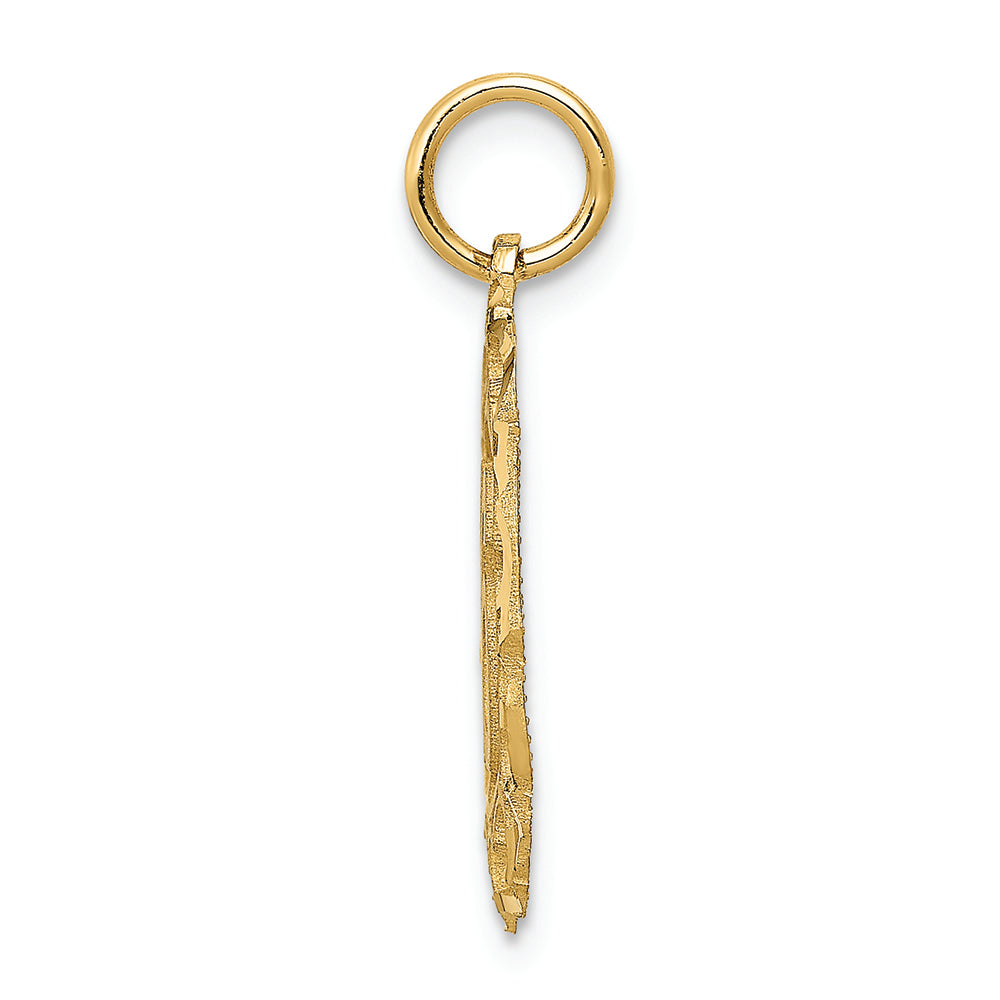 FJC Finejewelers 14k Yellow Gold #16 In Oval Circle Charm