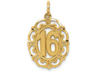 FJC Finejewelers 14k Yellow Gold #16 In Oval Circle Charm
