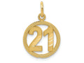 FJC Finejewelers 14k Yellow Gold #21 In A Circle Charm