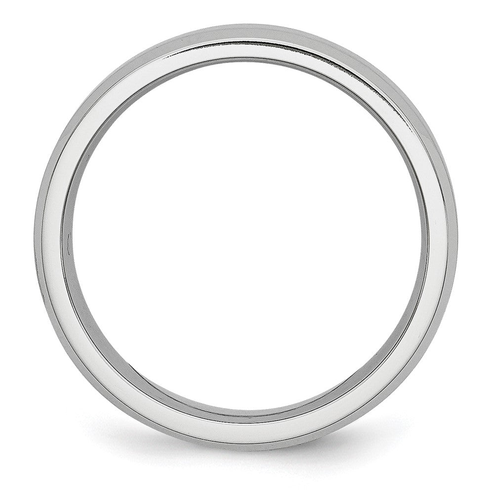 Chisel Cobalt Beveled Edge Satin And Polished 6mm Wedding Band