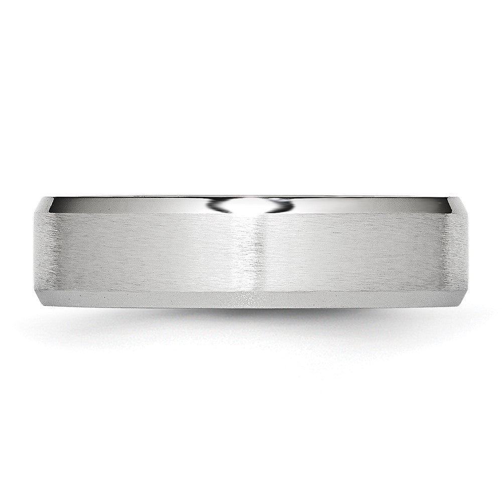 Chisel Cobalt Beveled Edge Satin And Polished 6mm Wedding Band