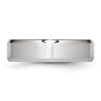 Chisel Cobalt Beveled Edge Satin And Polished 6mm Wedding Band