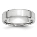 Chisel Cobalt Beveled Edge Satin And Polished 6mm Wedding Band