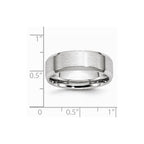 Chisel Cobalt Beveled Edge Satin And Polished 7mm Wedding Band