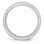 Chisel Cobalt Beveled Edge Satin And Polished 8mm Wedding Band