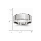 Chisel Cobalt Beveled Edge Satin And Polished 8mm Wedding Band