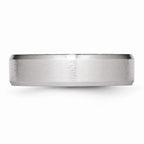 Chisel Cobalt Beveled Edge Satin 6mm Wedding Band