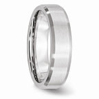 Chisel Cobalt Beveled Edge Satin 6mm Wedding Band