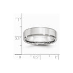 Chisel Cobalt Beveled Edge Satin 6mm Wedding Band