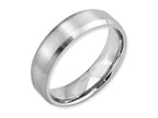 Chisel Cobalt Beveled Edge Satin 6mm Wedding Band