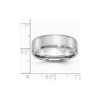 Chisel Cobalt Beveled Edge Satin 7mm Wedding Band
