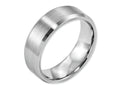 Chisel Cobalt Beveled Edge Satin 7mm Wedding Band