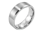 Chisel Cobalt Beveled Edge Satin 7mm Wedding Band