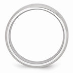 Chisel Cobalt Beveled Edge Satin 8mm Wedding Band
