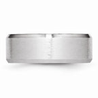 Chisel Cobalt Beveled Edge Satin 8mm Wedding Band