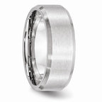 Chisel Cobalt Beveled Edge Satin 8mm Wedding Band