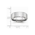 Chisel Cobalt Beveled Edge Satin 8mm Wedding Band