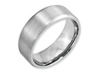 Chisel Cobalt Beveled Edge Satin 8mm Wedding Band