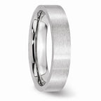 Chisel Cobalt Flat Satin 5mm Wedding Band