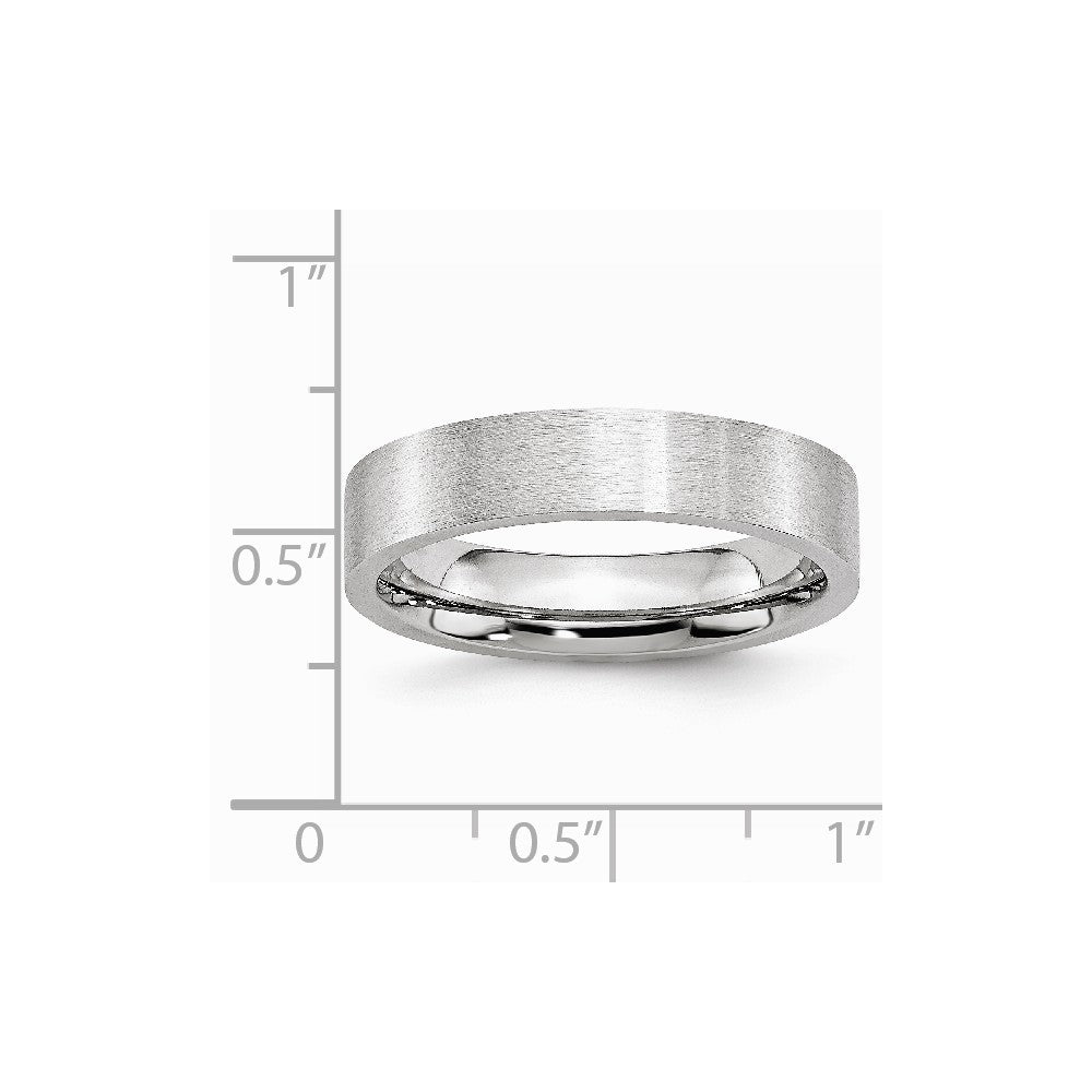 Chisel Cobalt Flat Satin 5mm Wedding Band