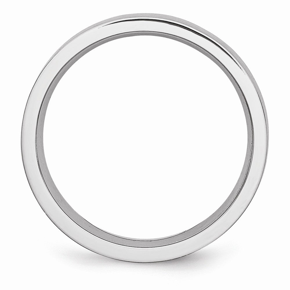 Chisel Cobalt Flat Satin 6mm Wedding Band