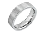 Chisel Cobalt Flat Satin 6mm Wedding Band