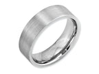 Chisel Cobalt Flat Satin 7mm Wedding Band