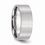 Chisel Cobalt Flat Satin 8mm Wedding Band