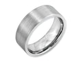 Chisel Cobalt Flat Satin 8mm Wedding Band